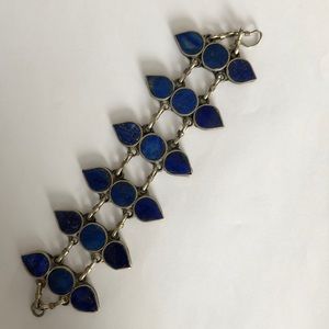 Lapis and silver cuff bracelet